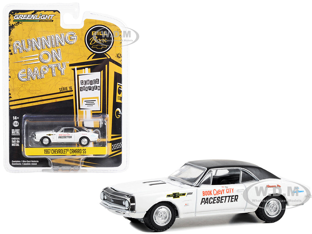 1967 Chevrolet Camaro SS White with Black Top "Book City Chevy Pacesetter - Altoona, Pennsylvania" "Running on Empty" Series 16 1/64 Diecast Model Car by Greenlight diecast model
