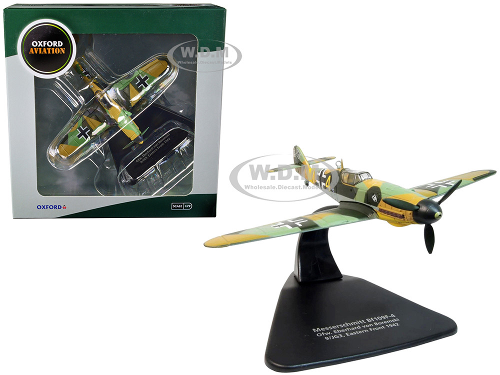 Messerschmitt Bf 109F-4 Fighter Plane "Ofw. Eberhard von Boremski 9/JG3, Eastern Front" (1942) "Oxford Aviation" Series 1/72 Diecast Model Airplane by Oxford Diecast diecast model