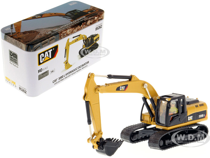 CAT Caterpillar 320D L Hydraulic Excavator with Operator "High Line" Series 1/87 (HO) Diecast Model by Diecast Masters diecast model