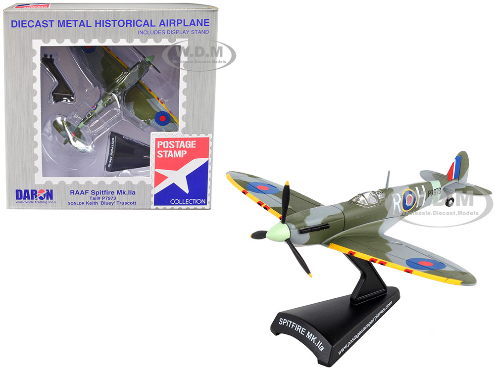 Supermarine Spitfire Mk.IIa Fighter Aircraft #P7973 "Royal Air Force" 1/93 Diecast Model Airplane by Postage Stamp diecast model