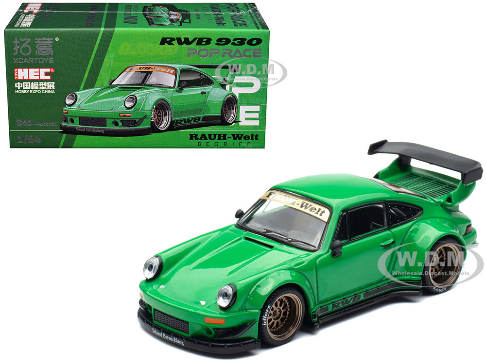 RWB 930 Green "Hobby Expo China 2026" 1/64 Diecast Model Car by Pop Race diecast model
