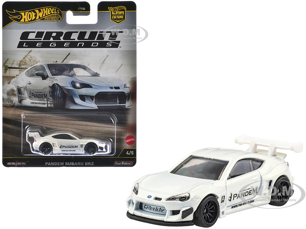 Subaru BRZ Pandem RHD (Right Hand Drive) White Metallic "Circuit Legends" Series Diecast Model Car by Hot Wheels diecast model