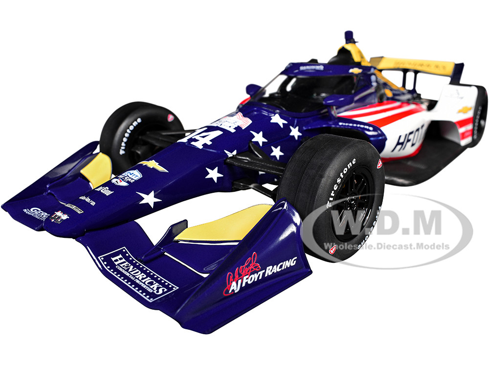Dallara IndyCar #14 Santino Ferrucci "HFOT.Org" AJ Foyt Racing (Road Course Configuration) "NTT IndyCar Series" (2026) 1/18 Diecast Model Car by IXO Models diecast model