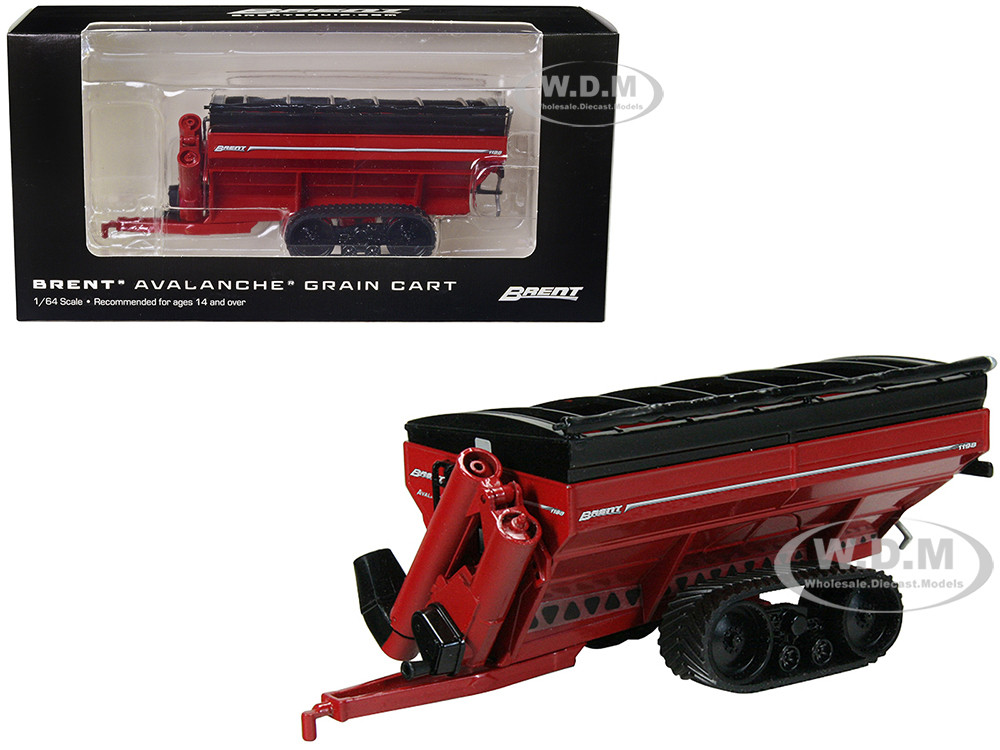 Brent 1198 Avalanche Grain Cart with Tracks Red 1/64 Diecast Model by SpecCast diecast model