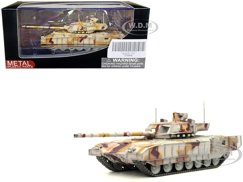 Russian T14 Armata MBT (Main Battle Tank) Multi-Desert Camouflage "Armor Premium" Series 1/72 Diecast Model by Panzerkampf diecast model