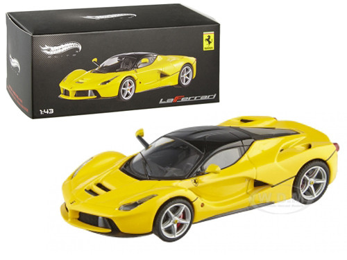 Ferrari Laferrari F70 Hybrid Elite Yellow 1/43 Diecast Car Model by Hot Wheels diecast model