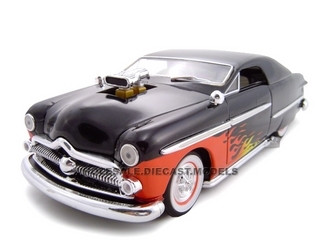 1949 Ford With 460 Engine Blower Black  1/24 Diecast Car Model by Unique Replicas diecast model
