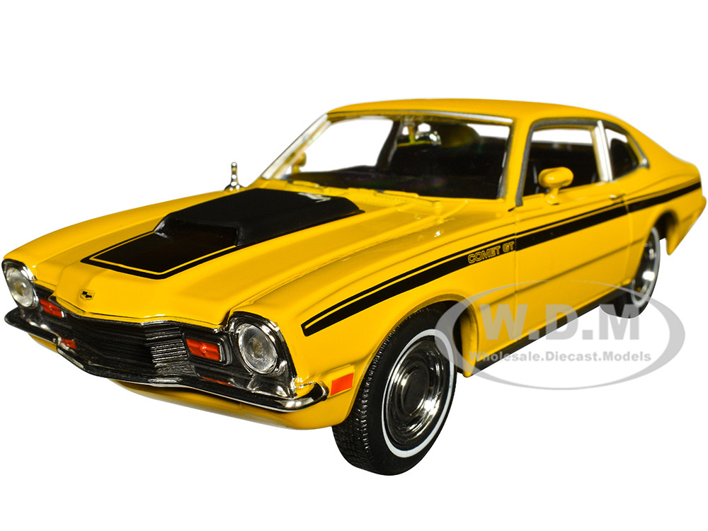 1971 Mercury Comet GT Yellow with Black Stripes "Forgotten Classics" Series 1/24 Diecast Model Car by Motormax diecast model