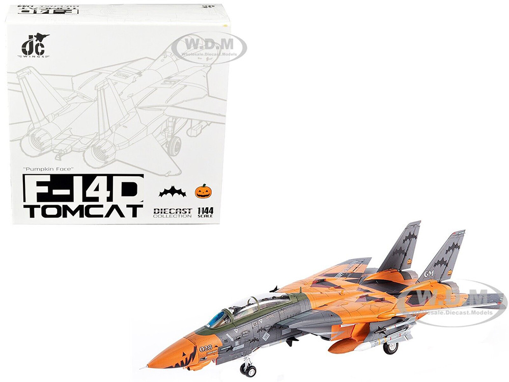 Grumman F-14D Tomcat Fighter Plane Ace Combat "Pumpkin Face" 1/144 Diecast Model by JC Wings diecast model