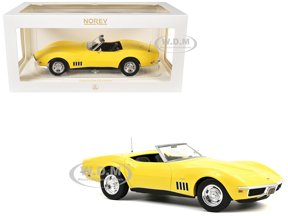 1969 Chevrolet Corvette Cabriolet Daytona Yellow 1/18 Diecast Model Car by Norev diecast model