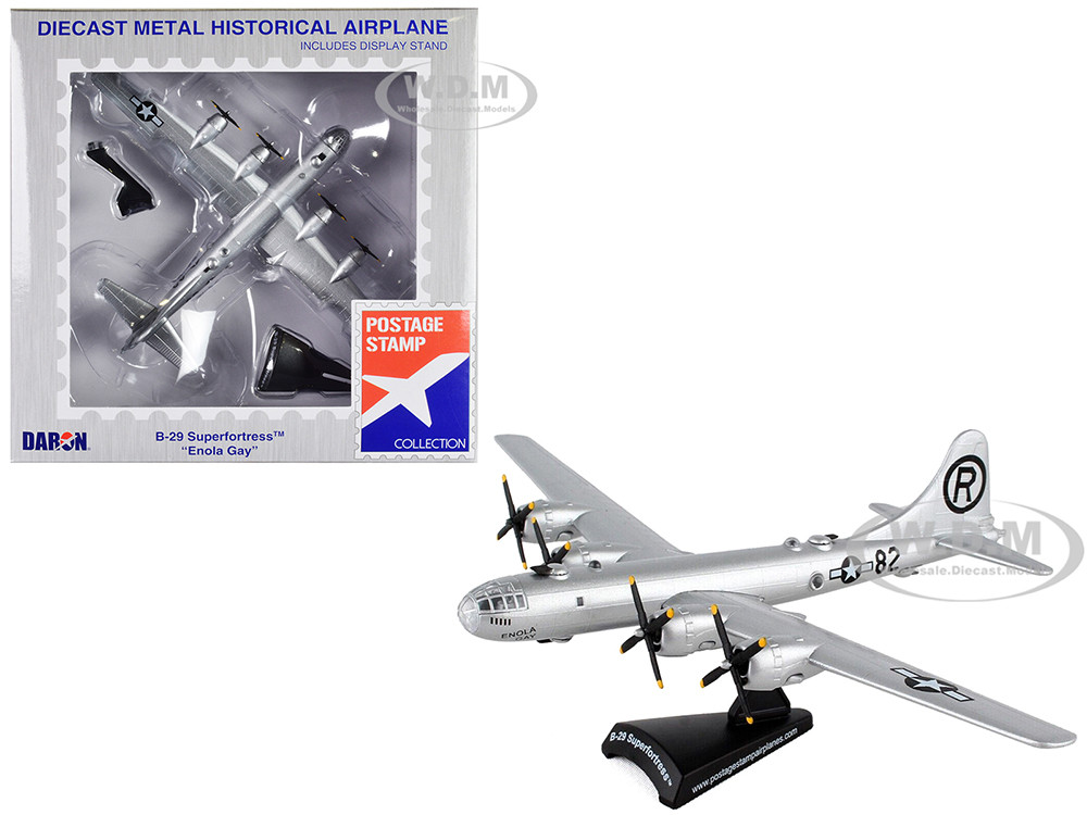 Boeing B-29 Superfortress Aircraft #82 "Enola Gay" United States Army Air Force 1/200 Diecast Model Airplane by Postage Stamp diecast model