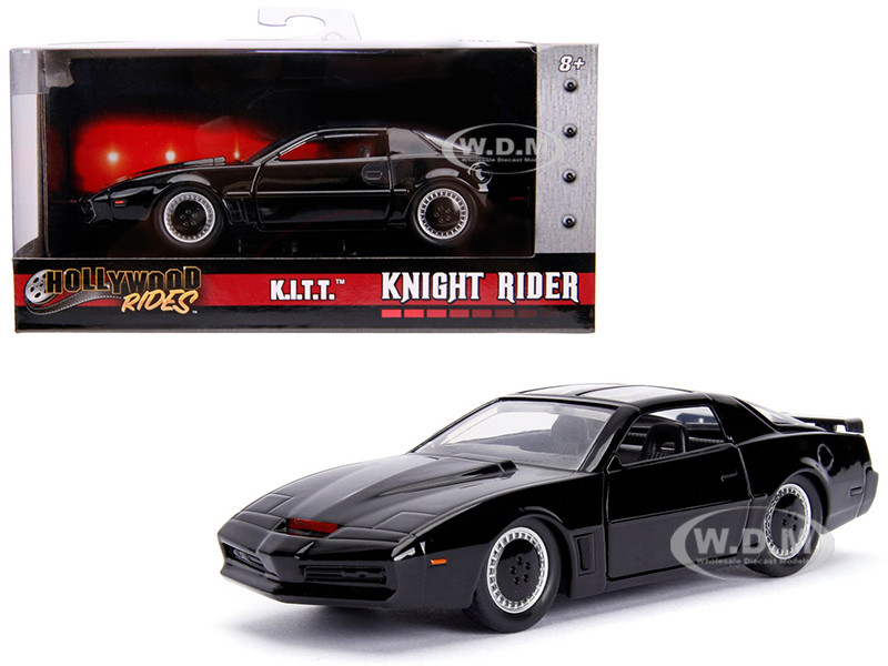 1982 Pontiac Firebird Trans Am Black K.I.T.T. "Knight Rider" (1982) TV Series "Hollywood Rides" Series 1/32 Diecast Model Car by Jada diecast model