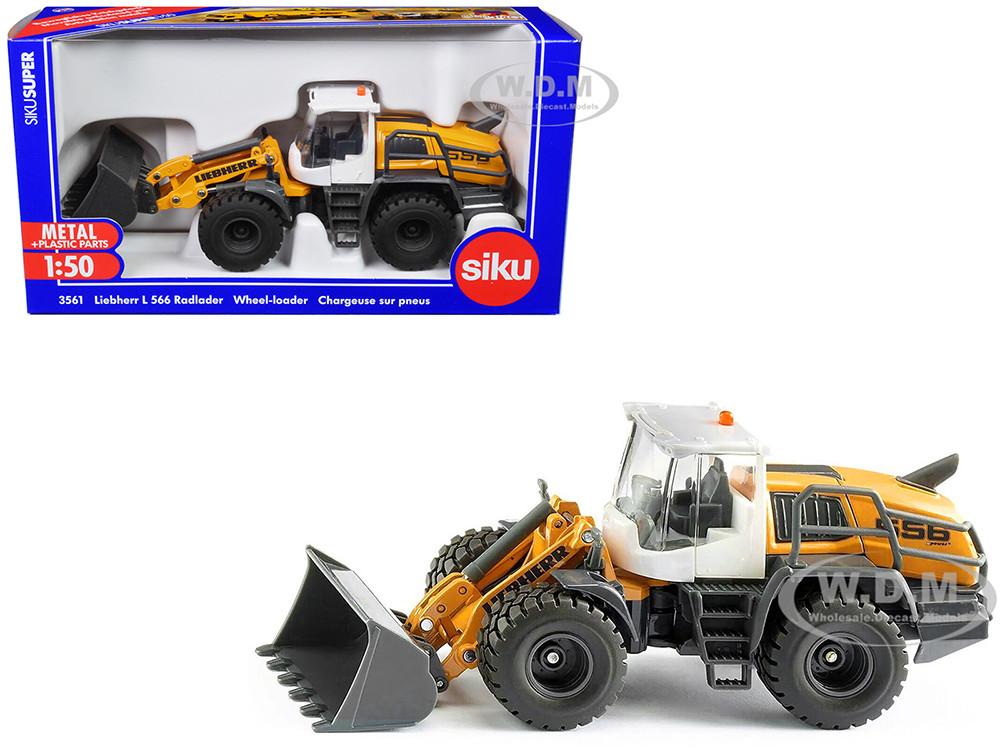 Liebherr L556 Wheel Loader Yellow with White Cabin 1/50 Diecast Model by Siku diecast model