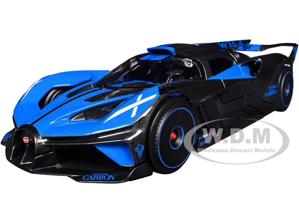 Bugatti Bolide Blue and Black Metallic "Special Edition" Series 1/24 Diecast Model Car by Maisto diecast model