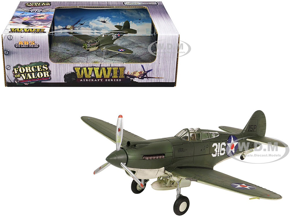 Curtiss P-40B HAWK 81A-2 (P-8127) Aircraft Fighter "47th Pursuit Squadron (15th Pursuit Group), Serial : 316/15P, Hawaiian Islands Pearl Habor" (7 December 1941) "WW2 Aircrafts Series" 1/72 Diecast Model by Forces of Valor diecast model