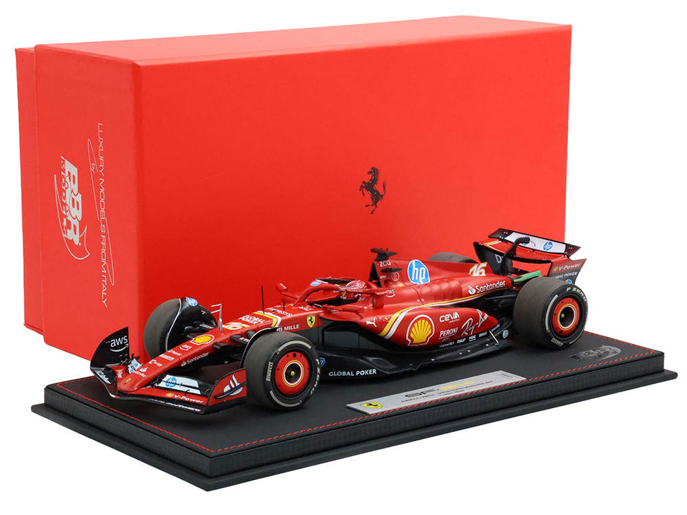 Ferrari SF-24 #16 Charles Leclerc Winner Formula One F1 "United States GP" (2024) Limited Edition to 100 pieces Worldwide 1/18 Diecast Model Car by BBR diecast model