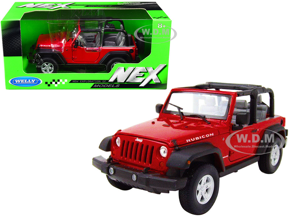 Jeep Wrangler Rubicon Red "NEX Models" 1/24 Diecast Model Car by Welly diecast model