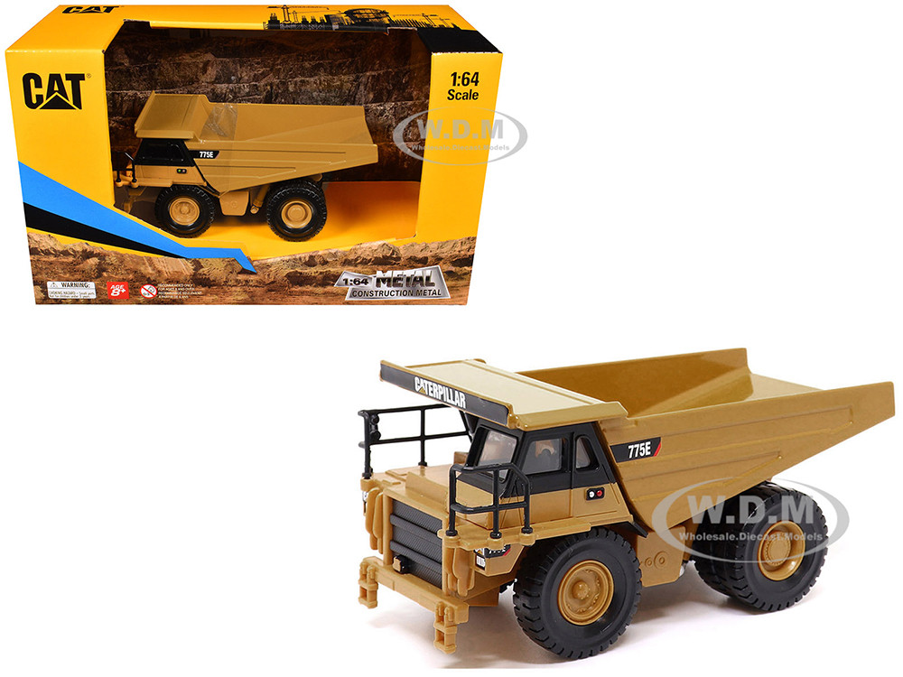 CAT Caterpillar 775E Off-Highway Dump Truck Yellow 1/64 Diecast Model by Diecast Masters diecast model