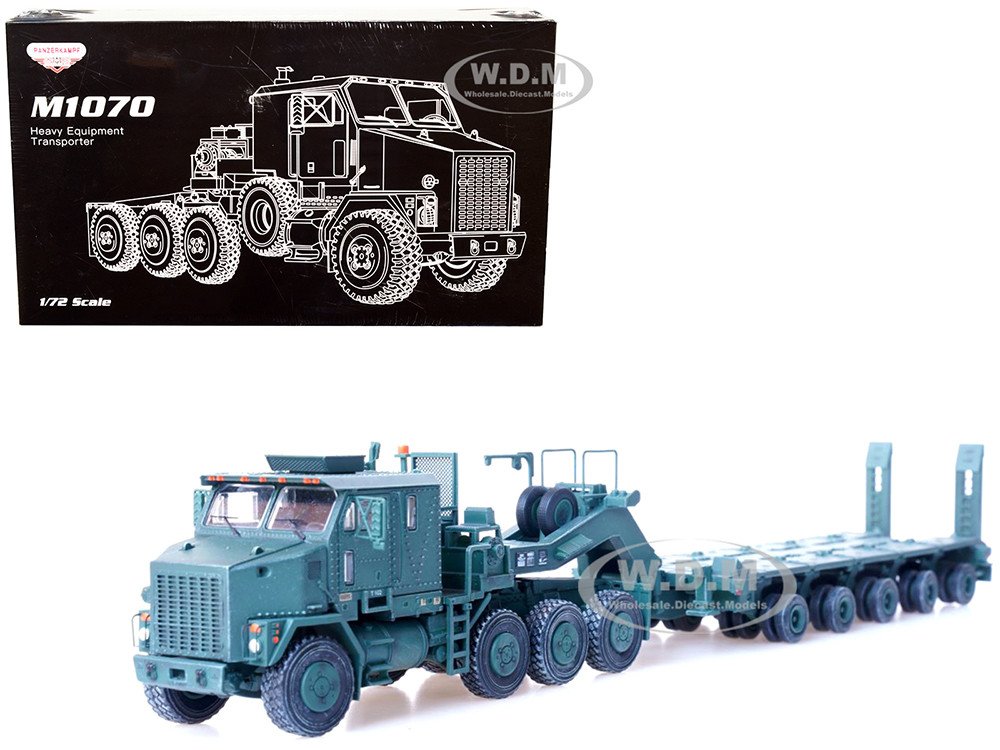 M1070 Heavy Equipment Transporter Army Green "Armor Premium" Series 1/72 Diecast Model by Panzerkampf diecast model