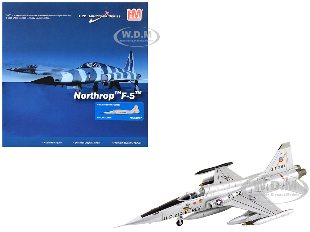 Northrop F-5A Freedom Fighter Aircraft "38381" (1960s) United States Air Force "Air Power Series" 1/72 Diecast Model by Hobby Master diecast model