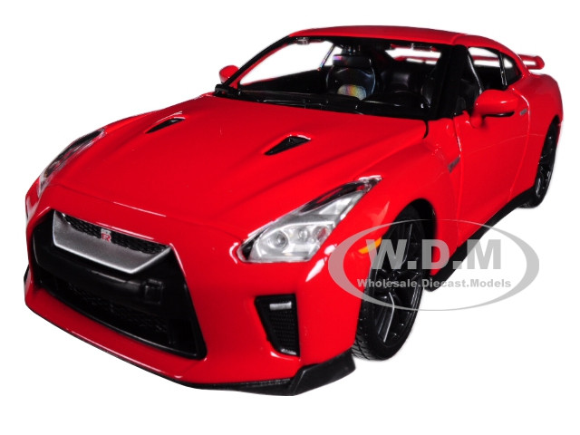 2017 Nissan GT-R R35 Red 1/24 Diecast Car Model by BBurago diecast model