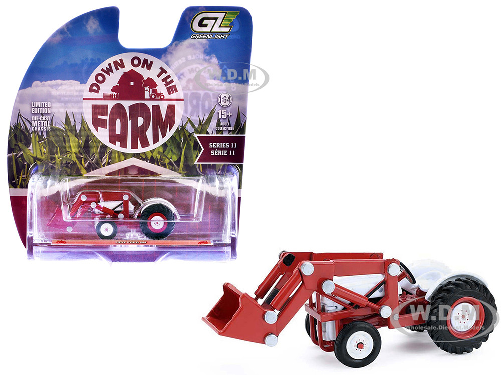 1952 Ford 8N Tractor Red and White "Down on the Farm" Series 11 1/64 Diecast Model by Greenlight diecast model