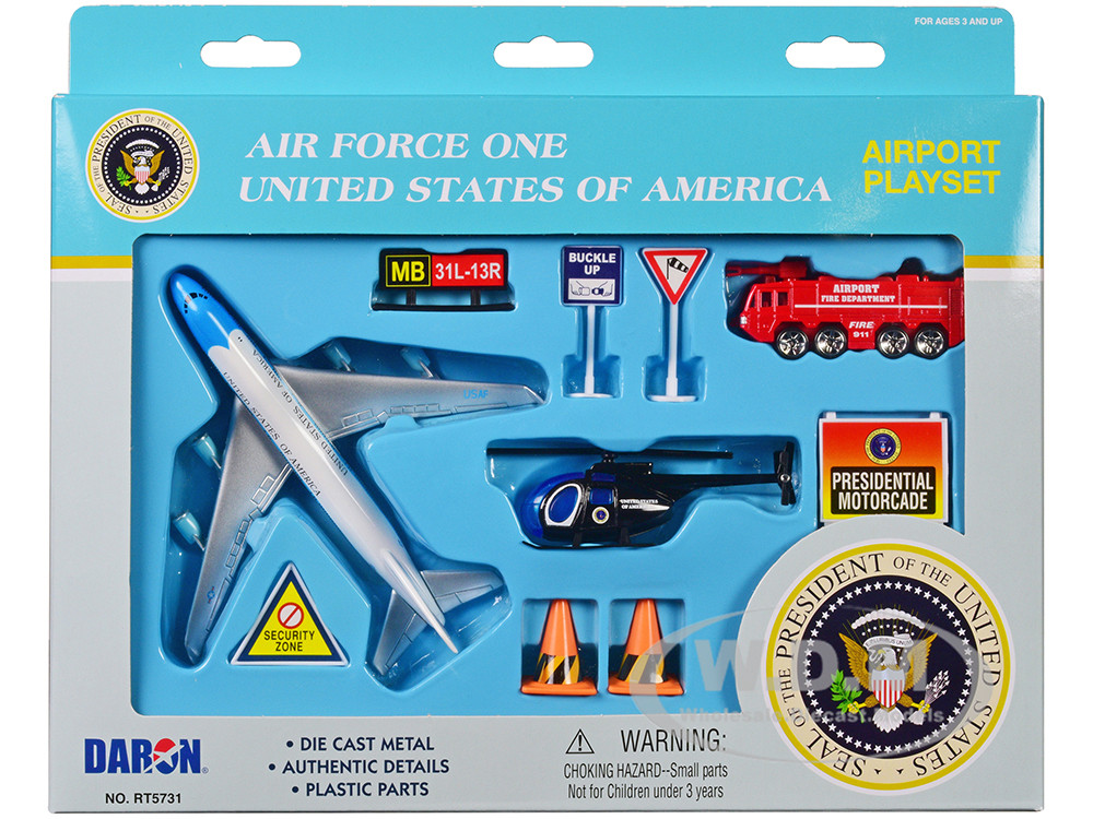 "Air Force One - United States of America" Airport Playset of 10 pieces Diecast Model by Daron diecast model