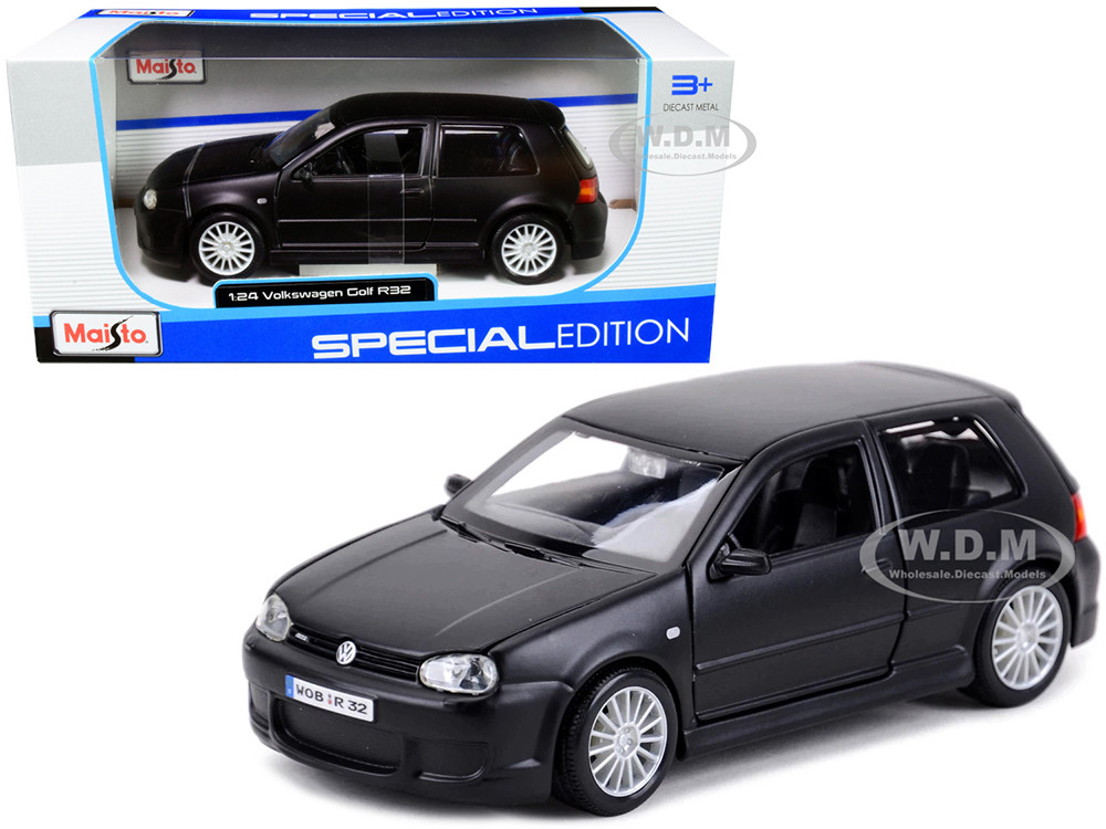 Volkswagen Golf R32 Matt Black "Special Edition" Series 1/24 Diecast Model Car by Maisto diecast model