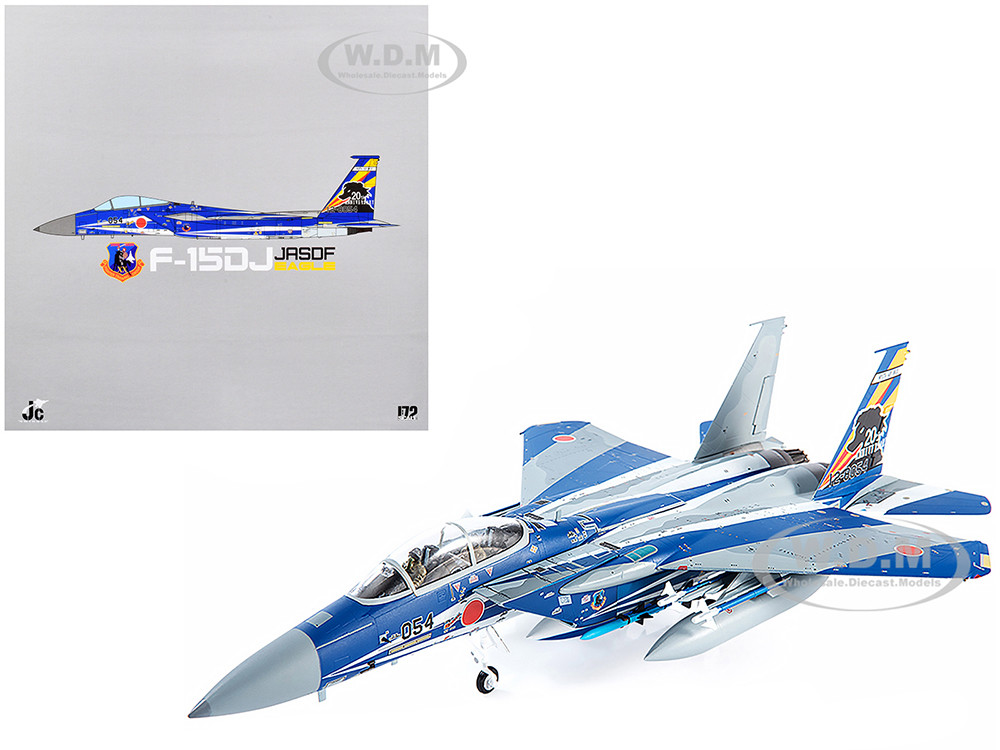 F-15DJ JASDF (Japan Air Self-Defense Force) Eagle Fighter Aircraft "23rd Fighter Training Group 20th Anniversary" with Display Stand Limited Edition to 600 pieces Worldwide 1/72 Diecast Model by JC Wings diecast model