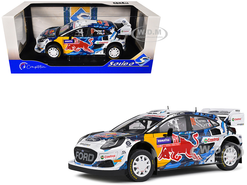 Ford Puma Rally1 Hybrid #16 Adrien Fourmaux - Alexandre Coria 3rd Place "Rally Sweden" (2024) "Competition" Series 1/18 Diecast Model Car by Solido diecast model