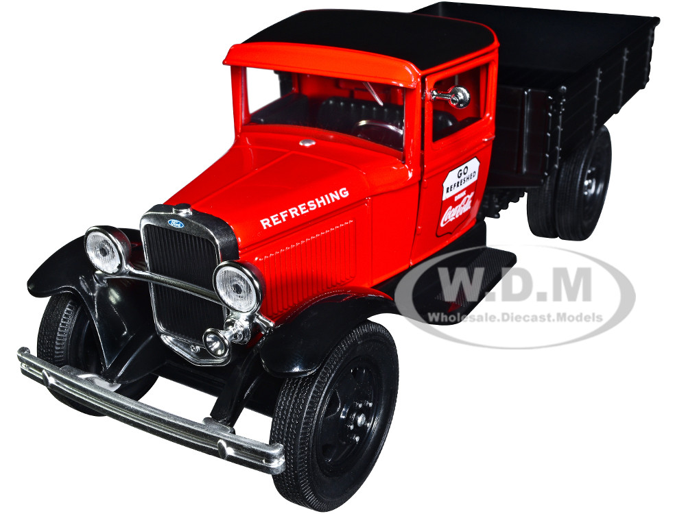 1931 Ford Model AA Pickup Truck Red and Black "Go Refreshed - Drink Coca-Cola" 1/24 Diecast Model Car by Motor City Classics diecast model
