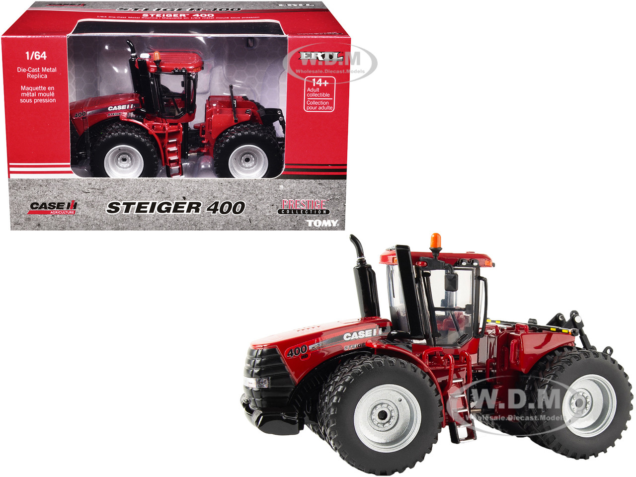 Case IH Steiger 400 Tractor with Dual Wheels Red "Prestige Collection" "Case Agriculture" Series 1/64 Diecast Model by ERTL TOMY diecast model