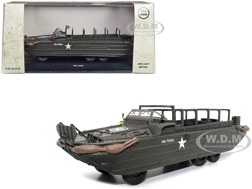 GMC DUKW Amphibious Vehicle Olive Drab "United States Army" 1/43 Diecast Model by Militaria Die Cast diecast model