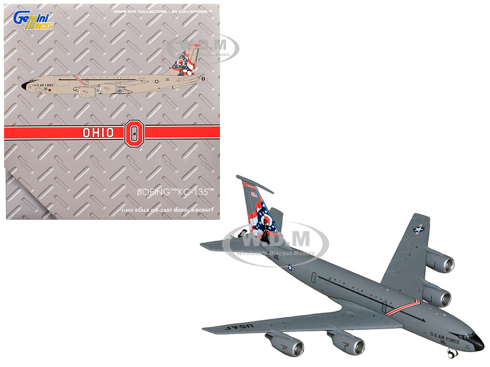 Boeing KC-135R Stratotanker Aircraft "Ohio Air National Guard" United States Air Force (63-8013) Gray "Gemini Macs" Series 1/400 Diecast Model Airplane by GeminiJets diecast model