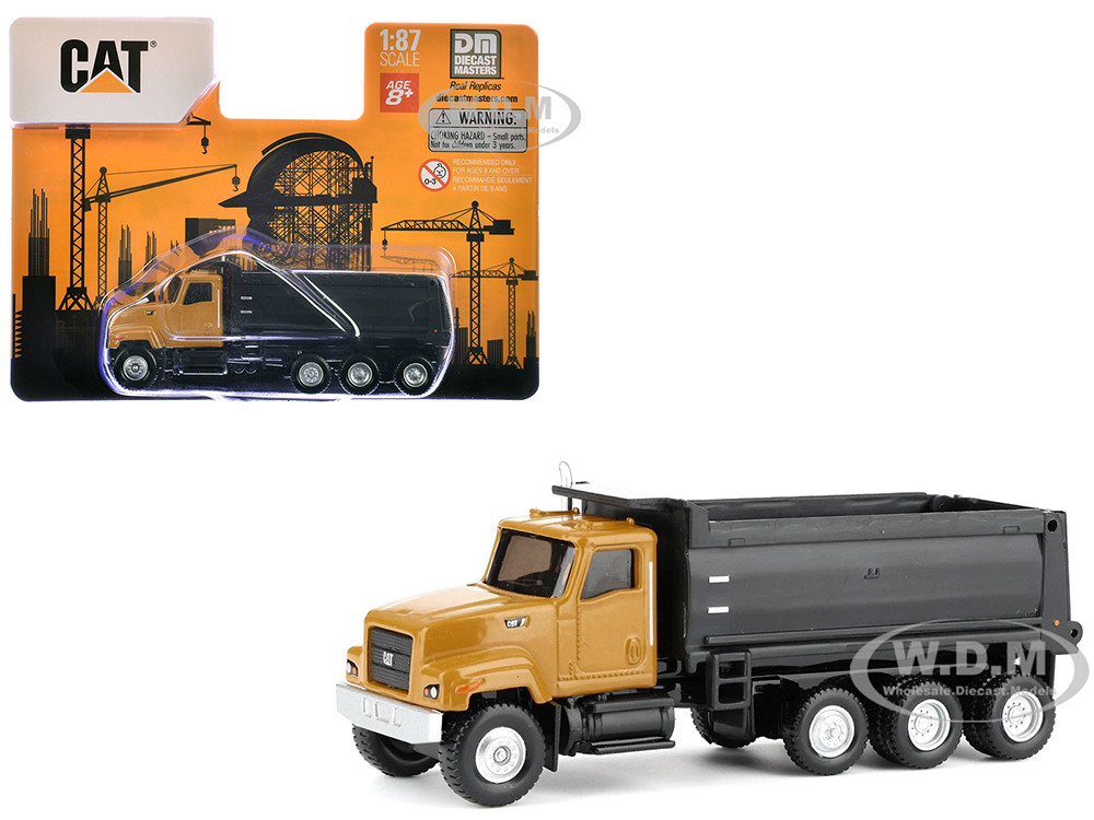 CAT Caterpillar CT681 Dump Truck Yellow 1/87 (HO) Diecast Model by Diecast Masters diecast model