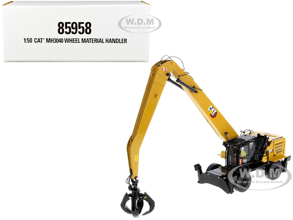 CAT Caterpillar MH3040 Wheel Material Handler with Operator "High Line Series" 1/50 Diecast Model by Diecast Masters diecast model