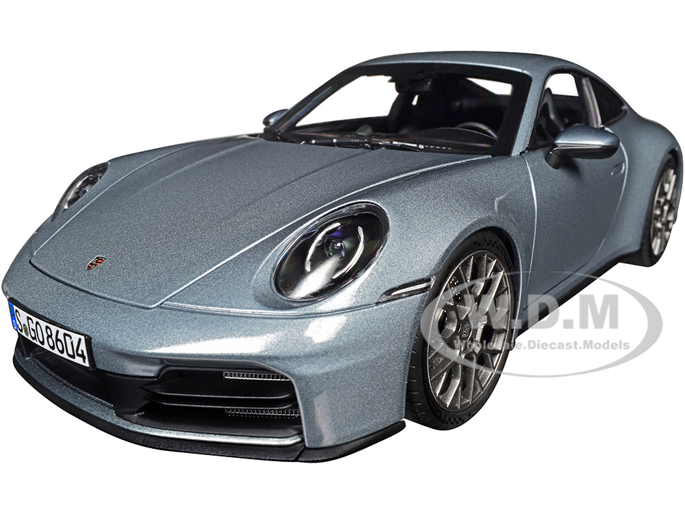 2024 Porsche 911 Carrera Polar Silver Metallic 1/18 Diecast Model Car by Norev diecast model