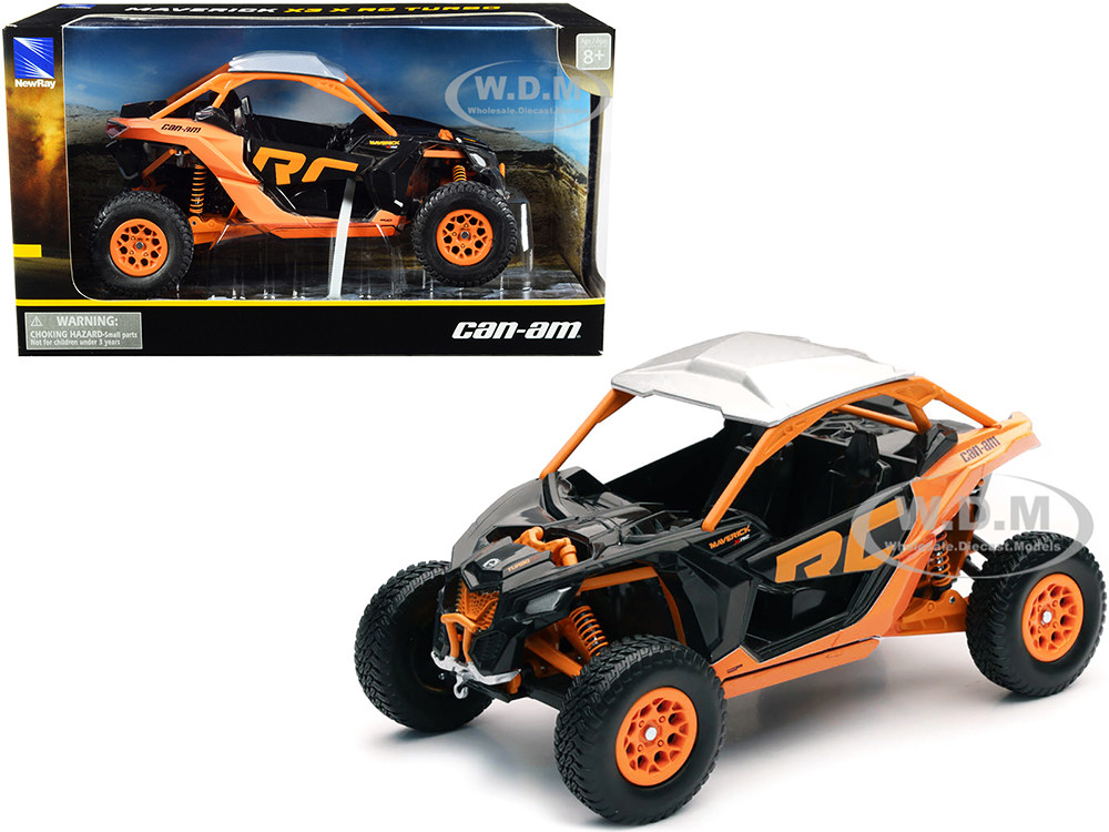 Can-Am Maverick X3 XRC Turbo ATV Orange and Black 1/18 Diecast Model by New Ray diecast model