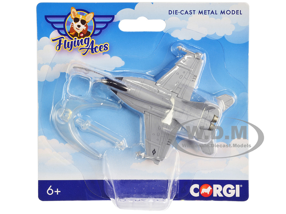 Boeing F/A-18 Super Hornet Fighter Aircraft "USAF" "Flying Aces" Series Diecast Model by Corgi diecast model