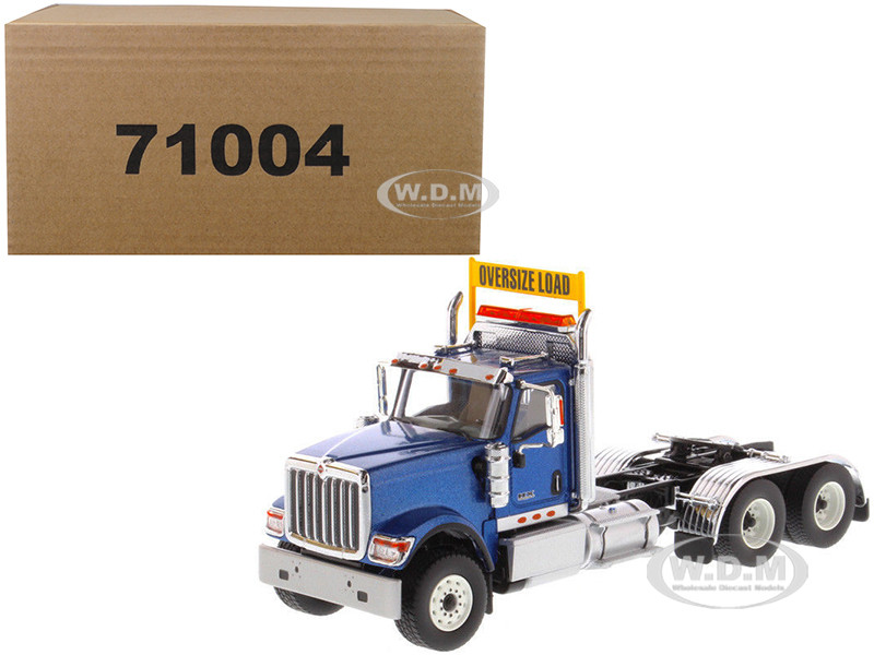 International HX520 Day Cab Tandem Tractor Blue 1/50 Diecast Model by Diecast Masters diecast model