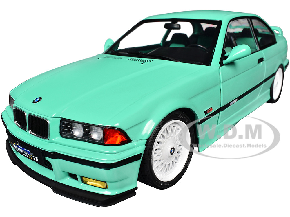 1991 BMW E36 M3 "Solido Works" Mint Green with Mint Green Interior 1/18 Diecast Model Car by Solido diecast model
