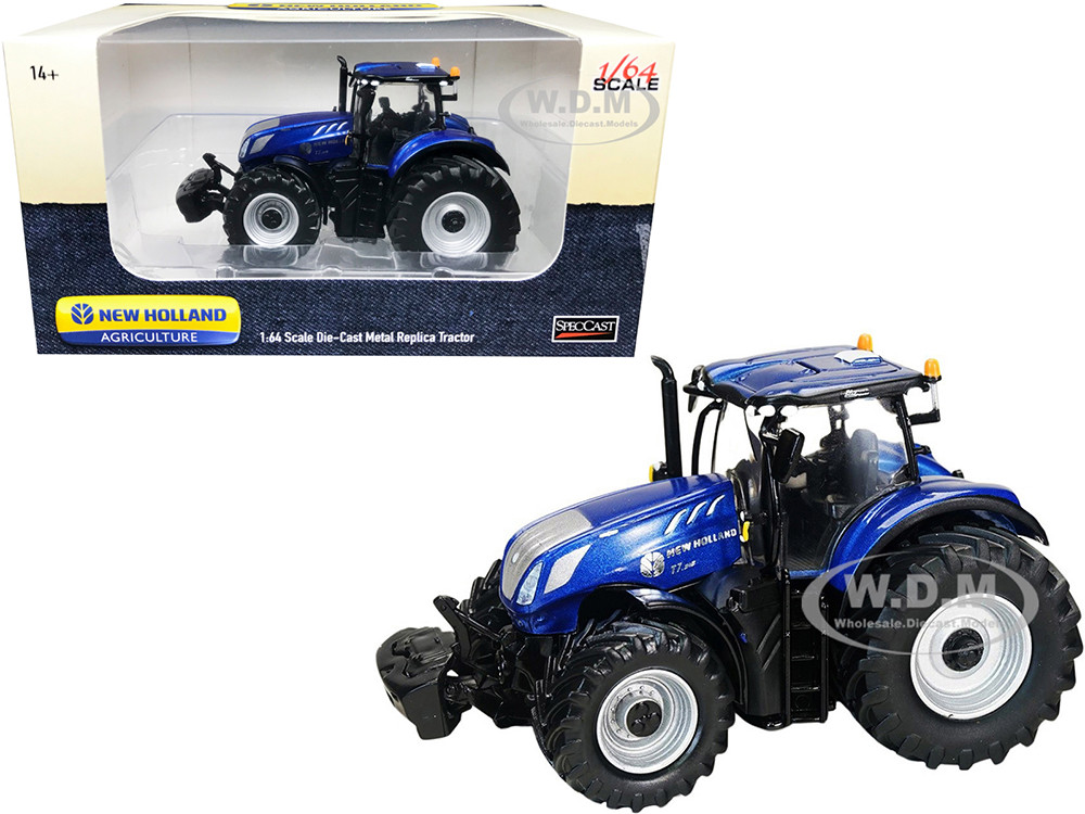 New Holland Blue Power T7.315 Tractor Blue Metallic 1/64 Diecast Model by SpecCast diecast model