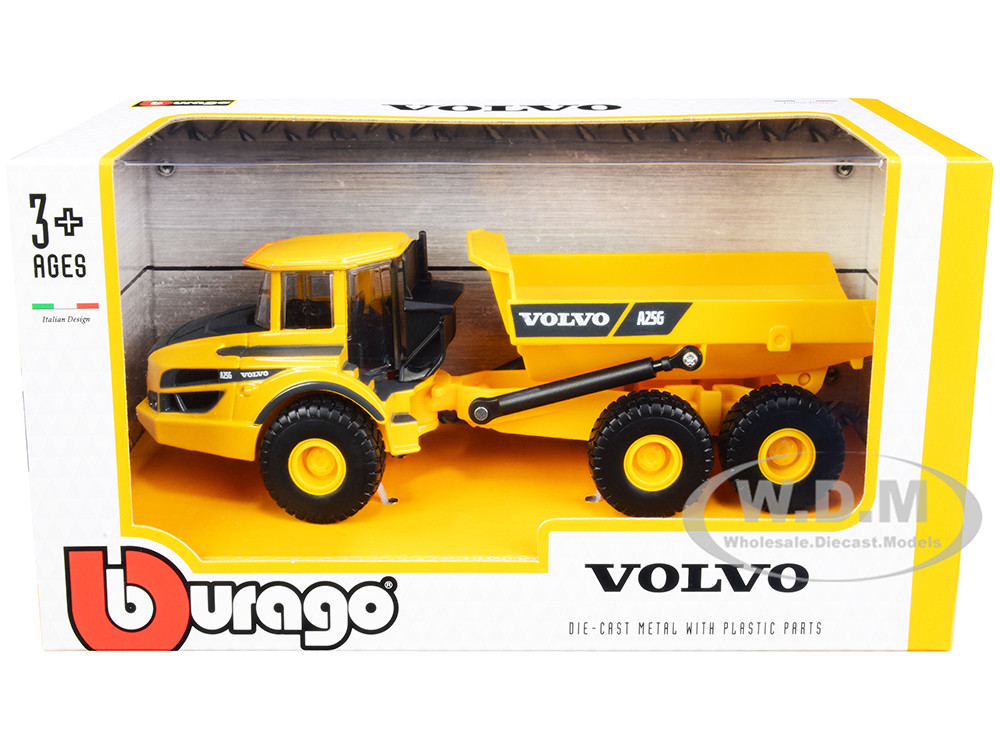 Volvo A25G Articulated Hauler Yellow 1/50 Diecast Model by Bburago diecast model
