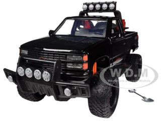 1992 Chevrolet 454 SS Pickup Truck Off Road Black 1/24 Diecast Model by Motormax diecast model