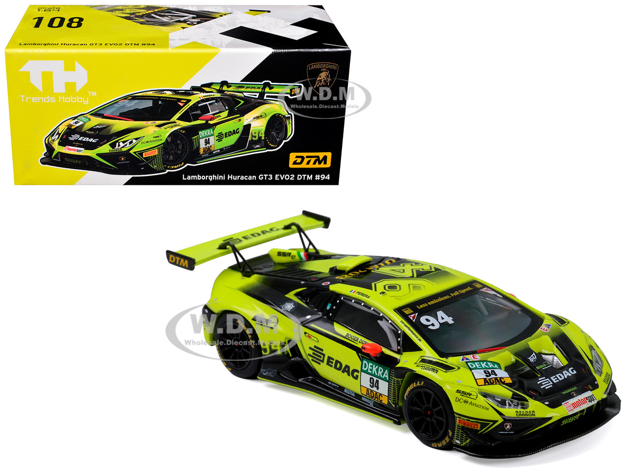 Lamborghini Huracan GT3 Evo 2 #94 Franck Perera "SSR Performance" "DTM" (2023) 1/64 Diecast Model Car by Trends Hobby diecast model