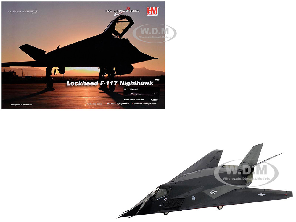 Lockheed YF-117 Nighthawk Stealth Aircraft "79-10782, 410th FTS, Edwards AFB" (2005) United States Air Force "Air Power Series" 1/72 Diecast Model by Hobby Master diecast model