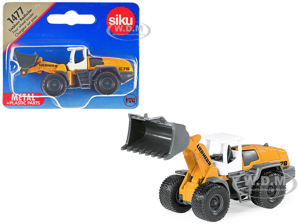 Liebherr 576 Wheel Loader Yellow with White Top Diecast Model by Siku diecast model