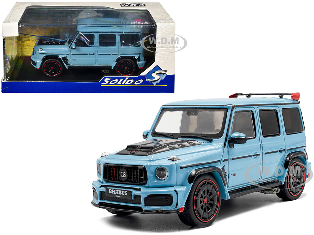 2021 Brabus Rocket 900 China Blue with Black Hood 1/43 Diecast Model Car by Solido diecast model