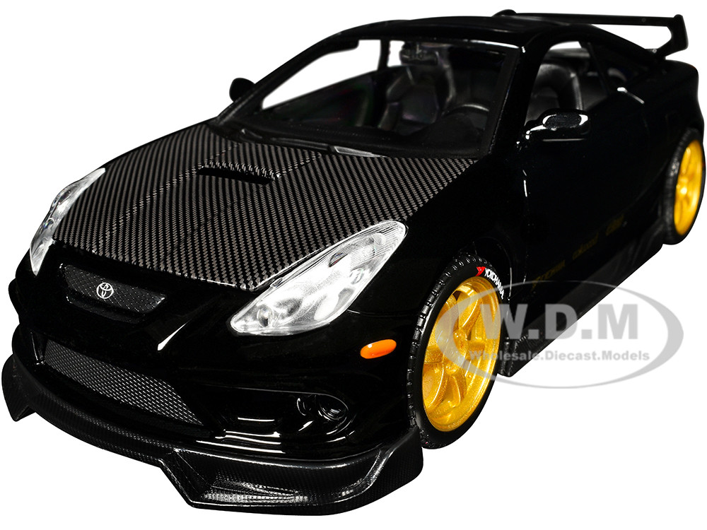 Toyota Celica GT-S Black with Carbon Hood and Sunroof "Maisto Design Tokyo Mod" Series 1/24 Diecast Model Car by Maisto diecast model