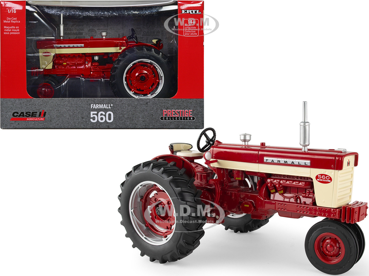 Farmall 560 Narrow Front Tractor Red "Case IH Agriculture" Series "Prestige Collection" 1/16 Diecast Model by ERTL TOMY diecast model